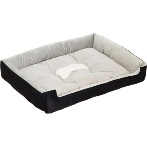 Panier, Lit, Coussin, Canapé pour Chien Lavable résistant avec Coussin déhoussable pour Chien Chat Animaux (XL, 907015cm, Noir) (1/5)