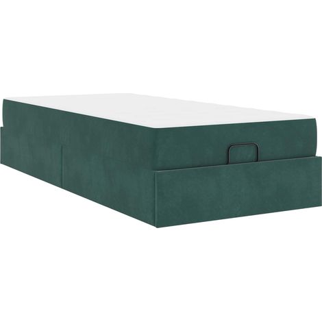 Maison Exclusive - Struttura letto con materasso 2 pcs Verde Velluto (1/5)