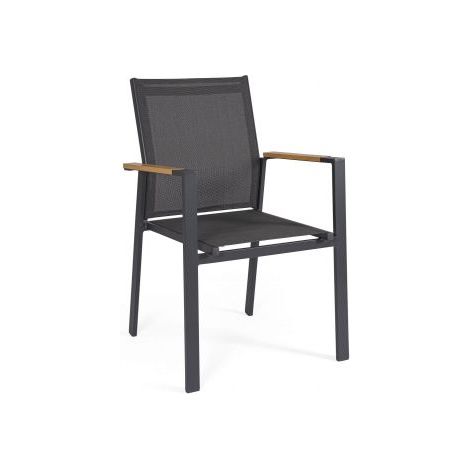 Silla con brazos Krion antracita 56x61,5x88