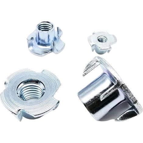 2/10/20 pièces M4 M5 M6 M8 M10 M12 Écrou à quatre griffes en acier (1/5)