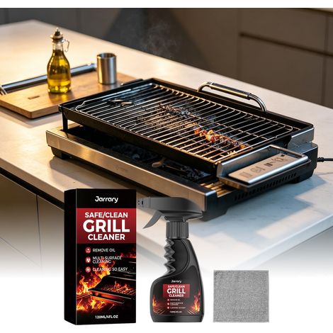Schonender Grillrostreiniger zur Entfernung von Fett- und Ölflecken auf Grillrosten. Haushaltsreinigung. 120 ml, inklusive 1 Tuch. -- BIEMMEDUE (1/5)