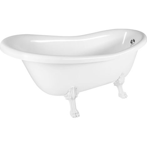 Polysan Retro - Baignoire îlot 157x76,5 cm, blanc/blanc 43218 (1/5)