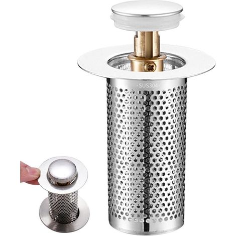 Crépine De Vidange pour L'évier Bouchon De Vidange Salle De Bain Attrape-Cheveux De Douche Crépine De Vidange Anti-Obstruction pour La Maison Toilette Salle De Bain Lavabo Baignoire