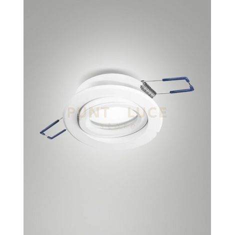 NARKA FARETTO INCASSO TONDO ORIENTABILE D.8,2CM H2,5 BIANCO ATTACCO GU10
