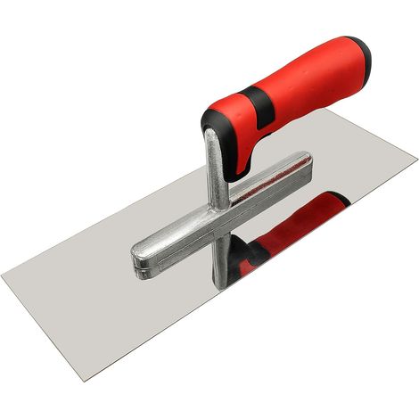 Truelle plate en acier inoxydable pour plâtre (28 x 10 cm) pour béton, ciment, plâtre, carrelage, maçonnerie, outils de construction (1/5)