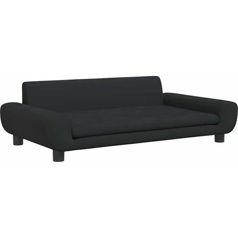 vidaXL Cama para perros de terciopelo negra 100x54x33 cm (1/2)