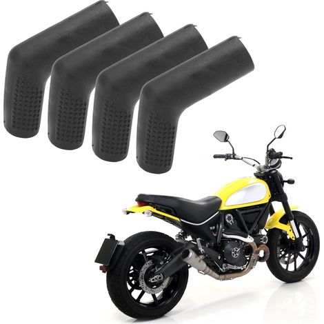4 Pièces Protège-Pédale de Vitesse Motocyclette Antidérapant Universel pour Moto, VTT et Dirt Bike Noir (1/5)