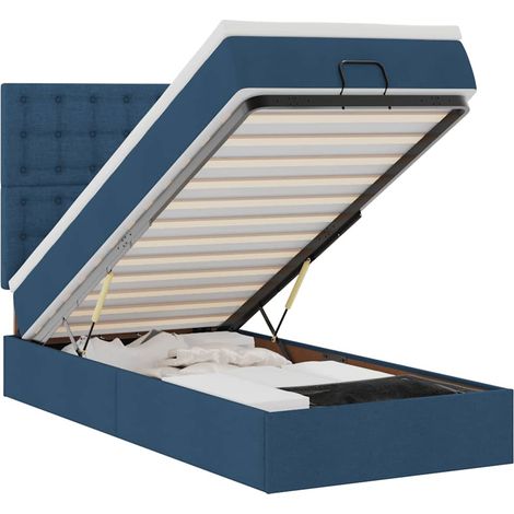 Maison Exclusive - Ottoman-Bett mit Matratze Blau 100x200 cm Stof