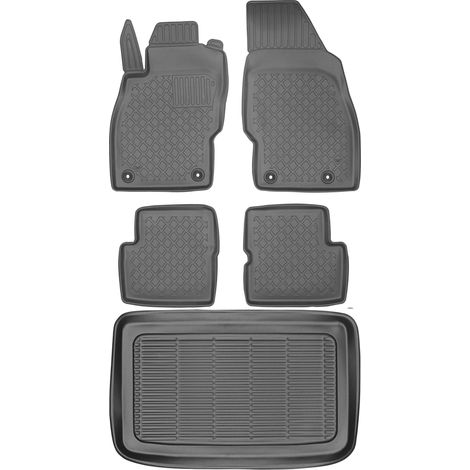 Set di tappetini per auto e tappetino per bagagliaio per Opel Corsa E Hatchback dal 2015 al 2019