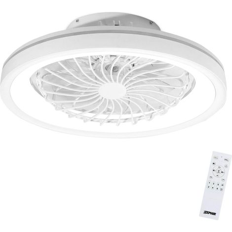 ZEPHIR Ventilatore Da Soffitto Plafoniera Led 7 Pale Bianco (1/4)