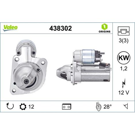 Démarreur VALEO 438302 FORD 1685833 31285513 36001082 AV6N-11000-DA AV6N11000DA