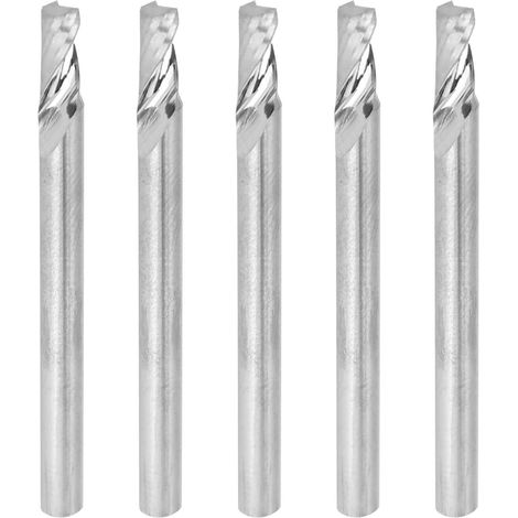 Lot de 5 fraises hélicoïdales en carbure tungstène pour bois, outil de défonceuse 3,175 x 6 mm, accessoire de sculpture et fraisage (1/5)