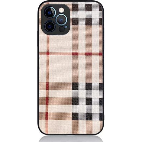Étui de téléphone en flanelle à carreaux pour Apple iPhone 13 Pro Max, design unique, ultra-fin, compatible avec la recharge sans fil, résistant aux chocs. (1/2)