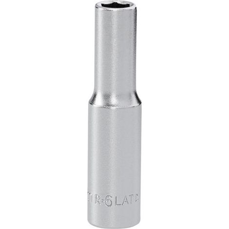 Facom R.6LAT 6mm 6-Point Deep Socket 1/4in Drive - Satin Finis... (1/2)