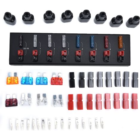 Bloc de distribution électrique 8 ports, connecteur pour répartition de puissance, barrette source alimentation. (1/5)