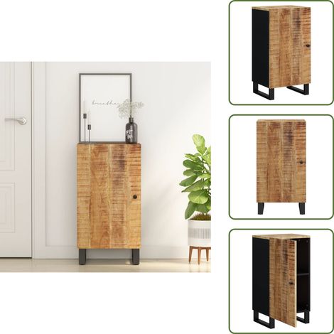 Buffet avec porte 40x31x75 cm bois massif de manguier - Buffet - Commode - Meuble De Rangement - Mobilier - Bois Massif (1/5)
