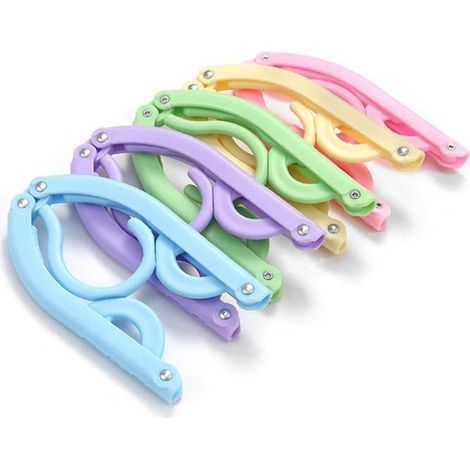 Lot de 10 cintres de Voyage en Plastique – Cintres Pliables et Portables pour vêtements de Voyage (1/5)
