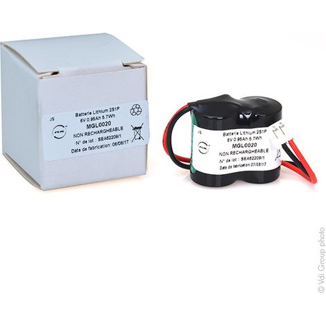NX - Batterie lithium 2x 1/2AA CR 2S1P ST1 6V 950mAh JST (1/4)
