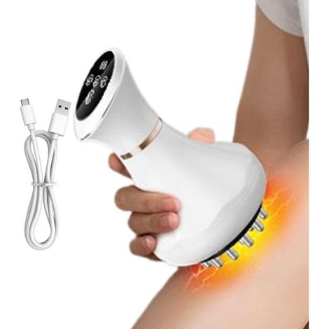 Massageur Électrique,Masseur Sans Fil Avec Chauffage Et 9 Vitesses Appareil de Stimulation Musculaire Détente pour le Dos, la Nuque, les Bras, les Jambes
