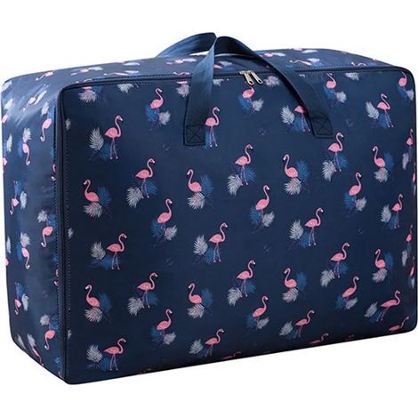 Grand sac de rangement pour literie, pliable pour vêtements, housse de déménagement et voyage, organiseur domestique pour couettes, oreillers, couvertures (55x35x20cm) (1/5)