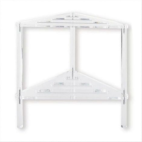 Banc de douche en acrylique, 30,5 cm x 30,5 cm x 30,5 cm, robuste, capacité de charge de 22,7 kg, imperméable et antidérapant, avec étagère de rangement. (1/5)