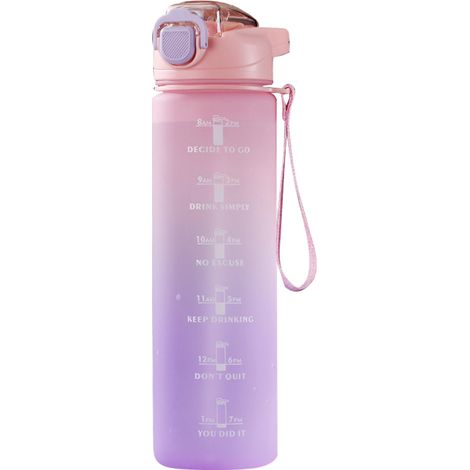 Bouteille À Eau - Marqueurs Horaires - Filtre Détachable - 750 ml - Sans BPA - Pour Hydratation Quotidienne (1/5)