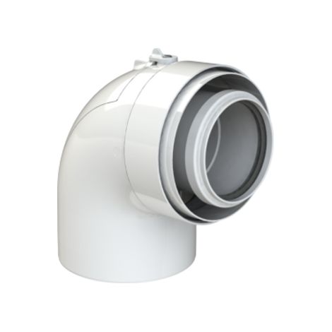 Brötje Manchon long DN60/100 PPs/Al concentrique K60 KRA250 blanc, 7308327