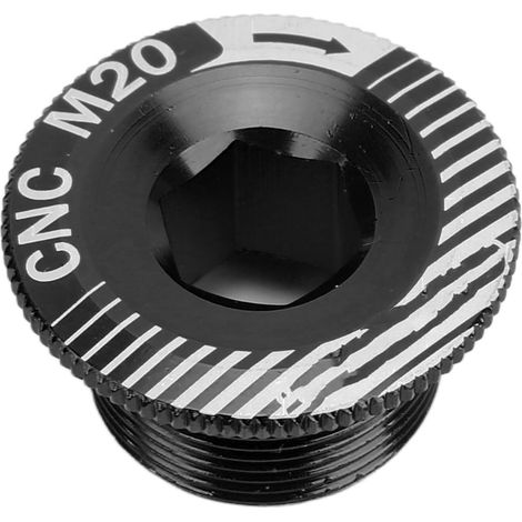 Vis à fixer manivelle vélo M20 en aluminium, boulon noir pour pédalier. (1/5)