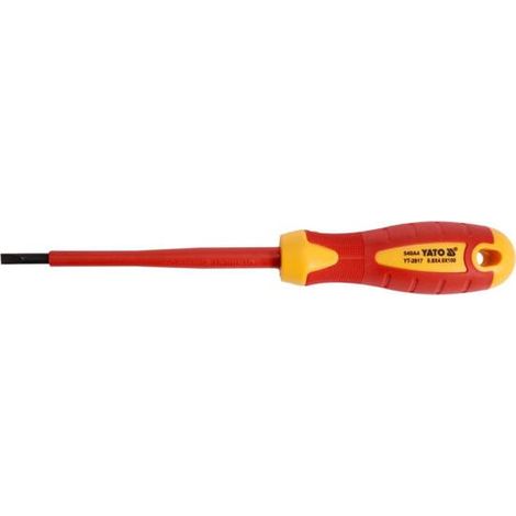 Tournevis isolé Yato rouge 1000 volts poignée bi composant (1/2)