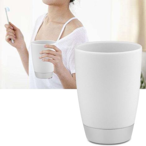 pièces/ensemble accessoires de maillot de bain comprend porte-brosse à dents tasses distributeur de porte-savon blanc (1/5)
