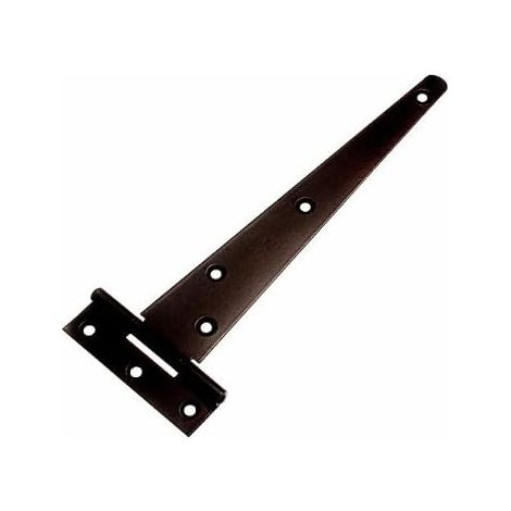 Lot de 3 charnières en T en acier noir de 20,3 cm : support robuste pour porte/portail/abri de jardin (1/2)