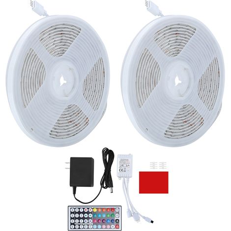 Bande lumineuse LED RGB de 10 m avec télécommande à 44 touches (1/5)