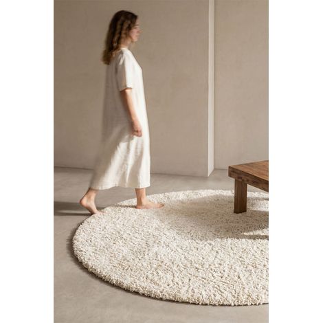 SKLUM Runder Teppich Daroca Creme-Beige Ø200 cm