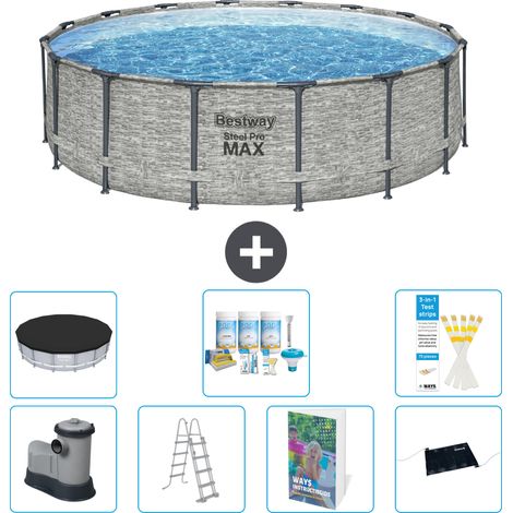 Bestway Steel Pro MAX Rund - 488x122 cm - 8-teilig S632