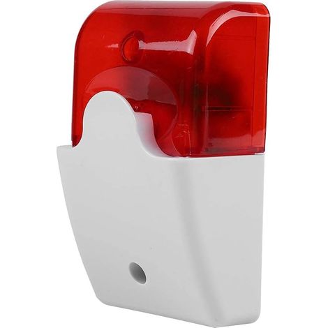 Sirène Stroboscopique Filaire Avec Alarme Sonore - Lumière Rouge Flash 110dB Pour Système D'Alarme Sécurité À Domicile, Société, Entrepôt (1/5)