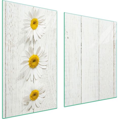 Assiette en verre et planche à découper en bois 100x52 (1/5)