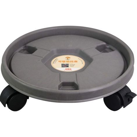 Round Potted Plant Stand on Casters, Movable Plant Stand with Universal Wheels for Indoor and Outdoor, Home, Garden (1/5)