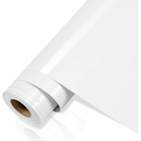 TolleTour Film PVC autocollant, film décoratif imperméable, 500×61 cm × 2, blanc (1/5)