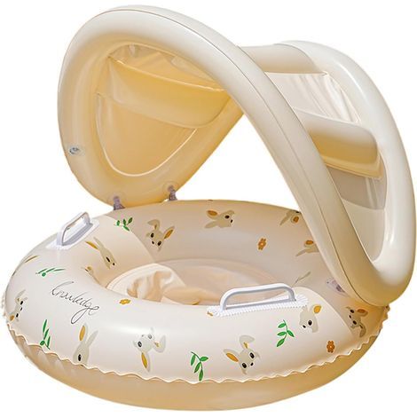 Bouée Gonflable pour Enfant avec auvent,Accessoires de Jeux d'eau Flotteur Enfant Gonflable avec auvent,pour Bain, Plage, Vacances d'été (1/5)