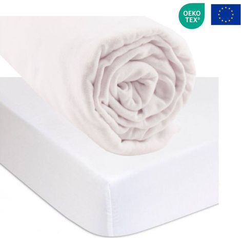 Drap housse 140x190 Coton BIO Blanc + Alèse BIO Imperméable