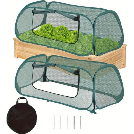 Tente Protection Plantes - 115x55x45 cm - PVC Imperméable Anti-vent - Fenêtres Aérées - Pour Semis Légumes Fruits - 1 Pièce (1/5)