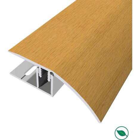 Forestea – Barre de seuil replaqué chêne vernis mat 90cm x 5cm x 1,7cm – Facile à poser – Pour sols intérieurs (1/2)