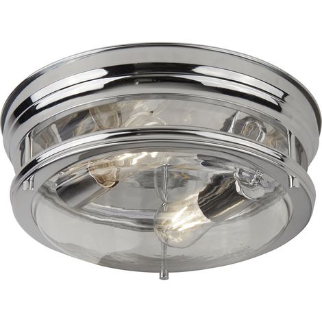 Searchlight Edinburgh - Plafoniera a filo per bagno a 2 luci Cromo IP44, E27 (1/5)