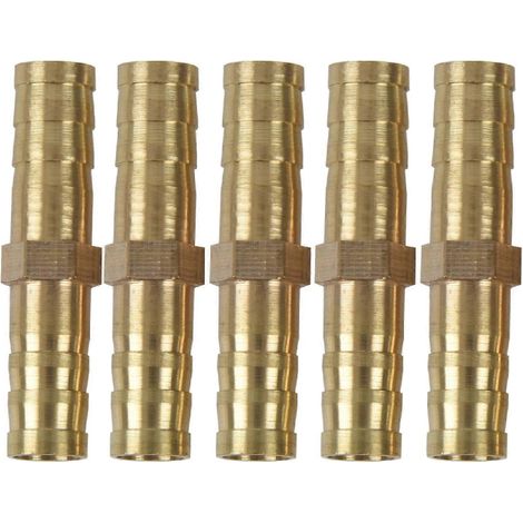 5 pièces Raccord droit pour tuyau air/gaz, diamètre intérieur 8mm (1/5)