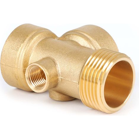 Raccord en laiton 4 voies DN25 1 DN13 1/4" pour Réservoir à vessie réservoirs sous pression"