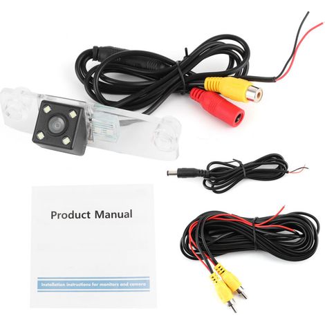 Jeffergarden Caméra de recul avec pistes pour voiture, surveillance vidéo CCD, adaptée à Hyundai NF Sonata/Tucson/Accent/Elantra/Santa Fe (1/4)