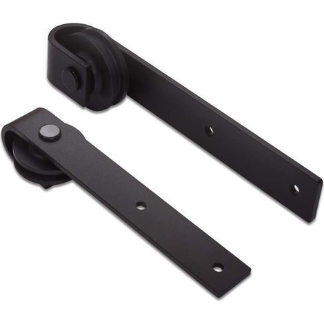 BEBUSINGOTO Système porte coulissante Système de porte coulissante Kit de ferrure de porte coulissante Porte coulissante en bois (1/5)