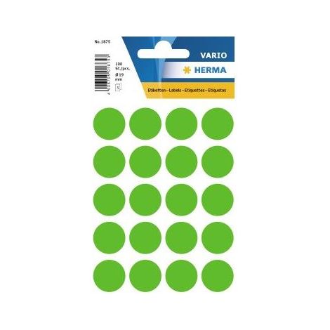 HERMA Markierungspunkt 1875 19mm grün 100 St./Pack. (1/3)