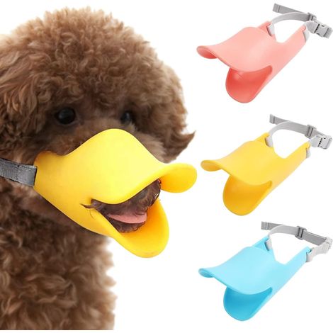 Filiyano-Muselière en silicone pour petits chiens, muselière anti-morsure en forme de bec de canard (1/5)