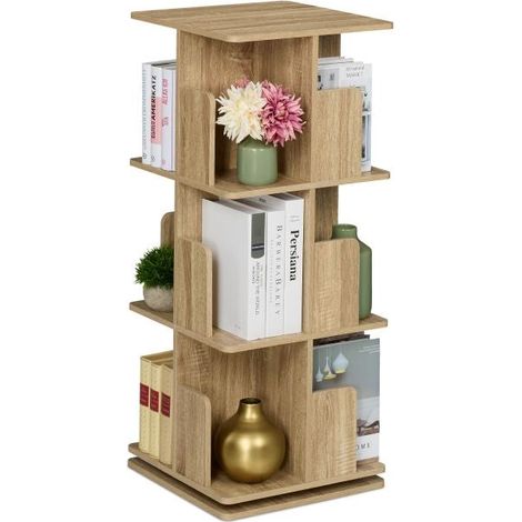 Libreria ad angolo con aspetto legno (1/5)